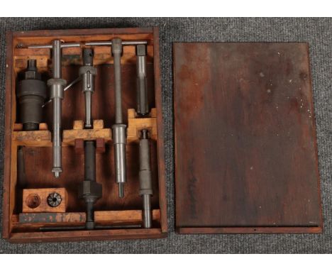 A cased set of engineers tools.  