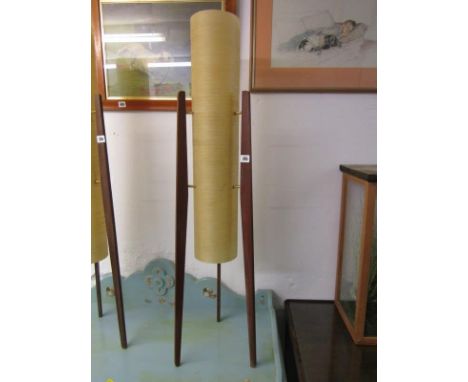 RETRO LAMP, Rocket design tripod base standard light, 44.5" height 