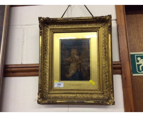 A 19th Century overpainted print "The Duchess of Devonshire" after Gainsborough, contained in gilt frame 