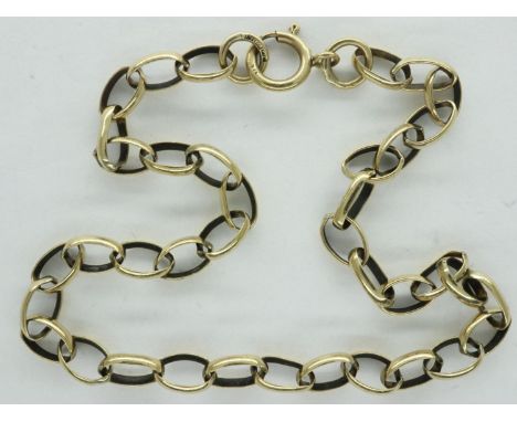 9ct gold chain link bracelet, L: 20 cm, 2.3g. UK P&amp;P Group 0 (£6+VAT for the first lot and £1+VAT for subsequent lots) 