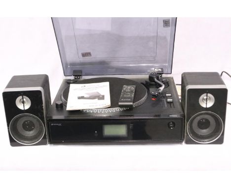 Neostar Electronics belt drive turntable, model GSCD1. All electrical items in this lot have been PAT tested for safety and h