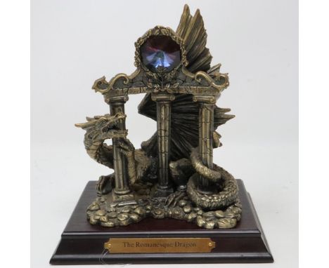 The Tudor Mint Myth &amp; Magic: a large cast pewter figure, The Romanesque Dragon, H: 17 cm, boxed. UK P&amp;P Group 2 (£20+