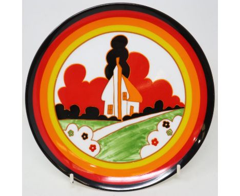 Wedgwood Clarice Cliff plate, Farmhouse, limited edition, no cracks or chips, D: 20 cm. UK P&amp;P Group 2 (£20+VAT for the f