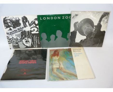 2 x early Simple Minds 45's (Life In A Day, Chelsea Girl) PVC2 single, London Zoo single and a rare Richard Ashworth singleAl