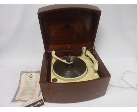 The Black Box, PYE, Hi-Fi, record reproducer, record player circa 1950's in wood case. 