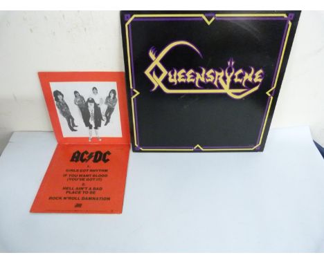 Queensryche first abum and an AC/DC single in gatefold sleeve 