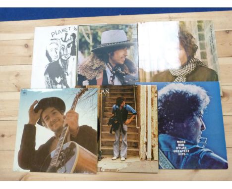 6 x Bob Dylan LP's to include Planet Waves on Pink rim Island and Blonde on Blonde Vinyl mostly Excellent - Blonde on Blonde 