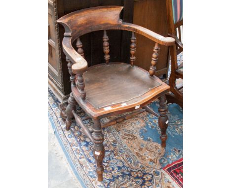 A mid 19th Century elm and beech smoker's bow.