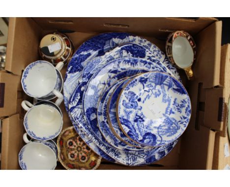 A Royal Crown Derby Mikado pattern tea service and a small quantity of Derby Imari items 