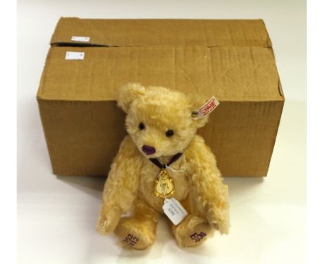 A boxed Steiff limited edition bear of the year 2012 celebrating Queen Elizabeth II Diamond Jubilee, no 833, model no 663659.