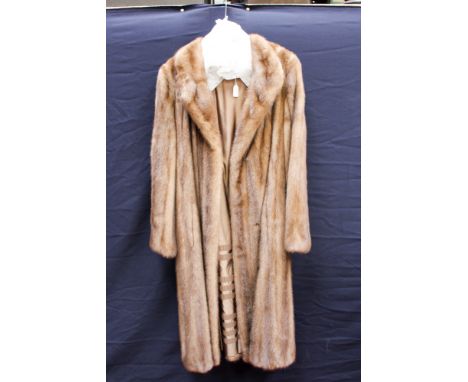 A pale light brown Mink coat in immaculate condition (1) 