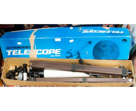 An Astronomical telescope with tripod - boxed 