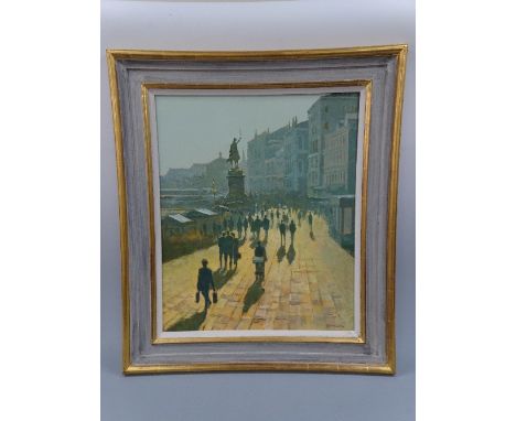 ALAN COTTON (1936- ), Venice Riva Degli Schiavoni in Evening Light, oil on canvas, signed lower right, David Messum Fine Art 