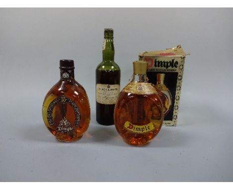 DIMPLE WHISKY, 15 year old, 75cl, 43%, together with boxed Dimple de Luxe Scotch Whisky 26 2/3 floz 70% proof (seal broken) a
