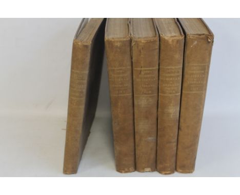 SAMUEL LEWIS - 'A TOPOGRAPHICAL DICTIONARY OF ENGLAND' in five volumes including 5th volume containing plans of the boroughs,