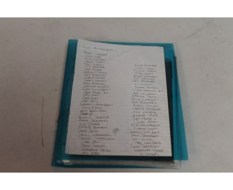 AN ALBUM OF FILM RELATED AUTOGRAPHS, to include Heath Ledger, Johnny Depp, Hugh Jackman, Gary Oldman, Quentin Tarantino, Jude