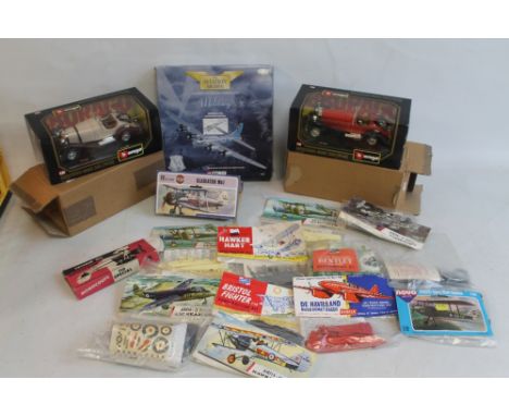 A COLLECTION OF UNMADE AIRFIX 1:72 SCALE CONSTRUCTION KITS to include Armstrong Whitworth Sea Hawk, Avro 504K (x2), Hawker De