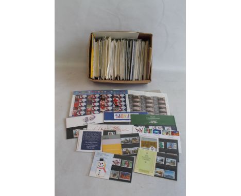 A COLLECTION OF VARIOUS ROYAL MAIL FIRST DAY COVERS, mint stamps and coin sets to include several complete sheets