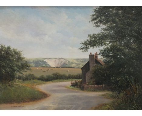 Graham Petley FIRLE BEACON FROM UPPER WELLINGHAM, SUSSEX, Signed oil on canvas, 44 x 60cm, titled verso.