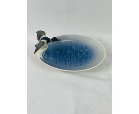 Royal Copenhagen dish with duck figurine to end, 17cms. Estimate £10-20