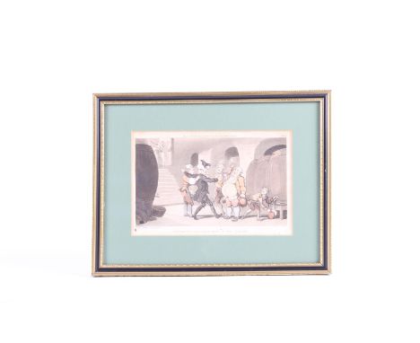 After Thomas Rowlandson (1756-1827) Five Doctor Syntax coloured etchings, "Doctor Syntax Rural Sport", "Doctor Syntax setting