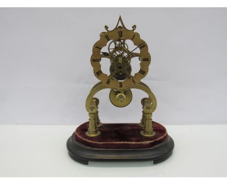 A mid 19th Century single train skeleton timepiece by Benjamin Whitrod of Diss, single chain fusee driven eight day movement,