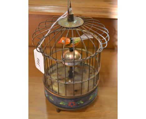 A reproduction birdcage clock