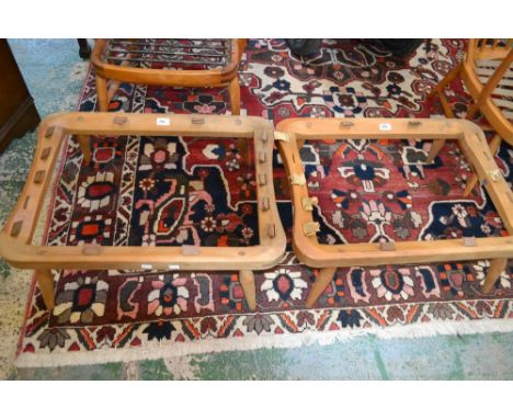 A pair of Ercol footstools