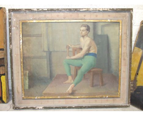 A collection of oil paintings on canvas, mainly art school work copying artists including Edward Seago, Henry Tuke and others