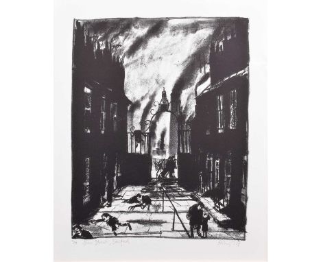 Harold Riley (British 1934-2023) "Sun Street, Salford" Signed, titled and dated '79 in pencil in the margin, numbered 5/75, l