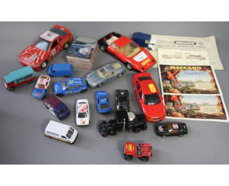 A collection of die-cast and other scale model vehicles, etc, mostly 1970s through 1990s