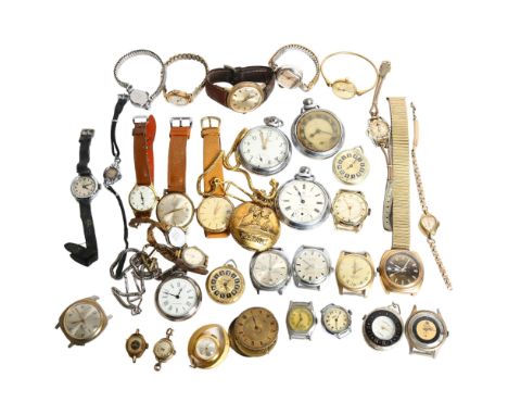 A quantity of pocket watches and various Vintage wristwatches 