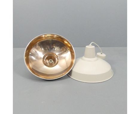 DAVID HUNT LIGHTING - A pair of Reclamation Pendant light fittings. Diameter 42cm. 