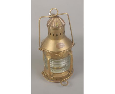 A brass Shepperton Nauticalia anchor lamp.  