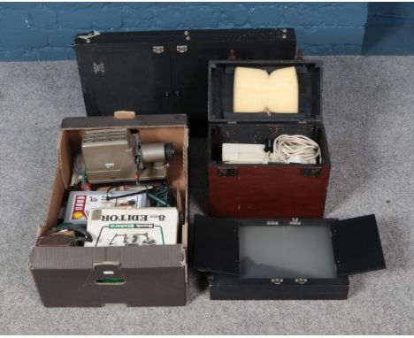 A quantity of projection equipment including Argus 300 Compact projector and boxed example.  