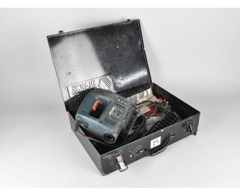 A Black and Decker Metal Tool Box Containing Black and Decker Saw (unchecked) 