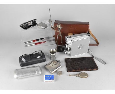 A Collection of Various Vintage and Later Items to Comprise Admira 8 Film Camera in Leather Case, Leather Wallet, Nut and Bol