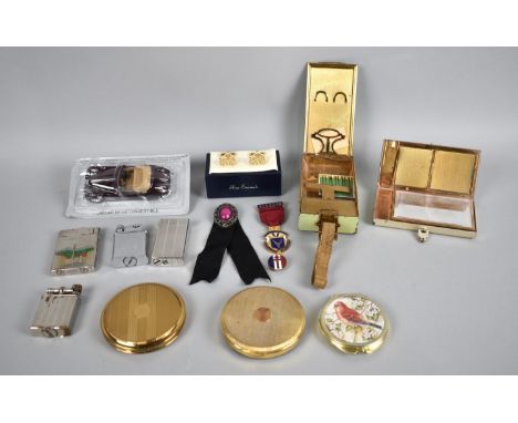 A Collection of Various Vintage and Later Items to Comprise Ladies Art Deco Enamelled Powder Cases, Lighters to Include Examp