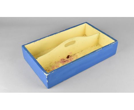 A Vintage Painted Two Division Cutlery Box, 36x22cms 