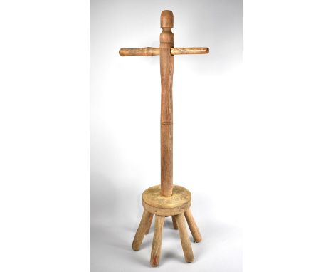 A Vintage Wooden Dolly, 91cms High 