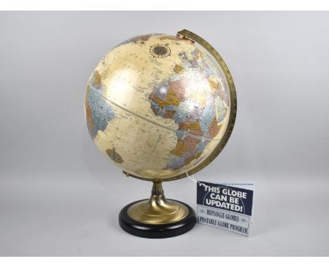 A Late 20th Century Replogle Table Globe, 43cms High 