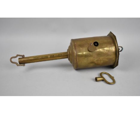 A Vintage Brass Clockwork Meat Jack with Key, The Salters Economical 
