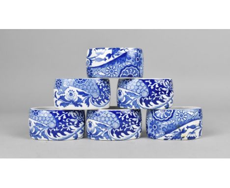 A Set of Six Spode Italian Pattern Napkin Rings