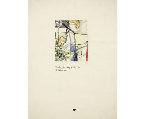 Denis Williams,&nbsp;Guyanese/British 1923-2008 -&nbsp;Study for Composition, 1952;&nbsp;watercolour and ink on paper, signed