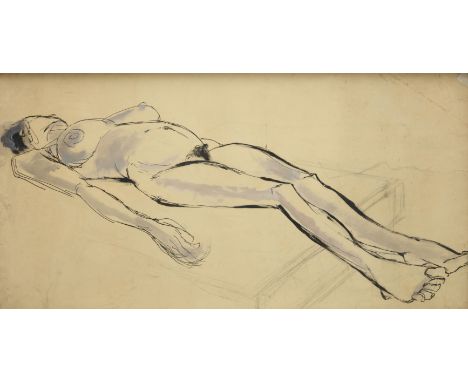 John Melville,&nbsp;British 1902-1986 -&nbsp;Nude study, c.1930s; pen, brush and black ink on paper, 45 x 89 cm (ARR)Note:a n