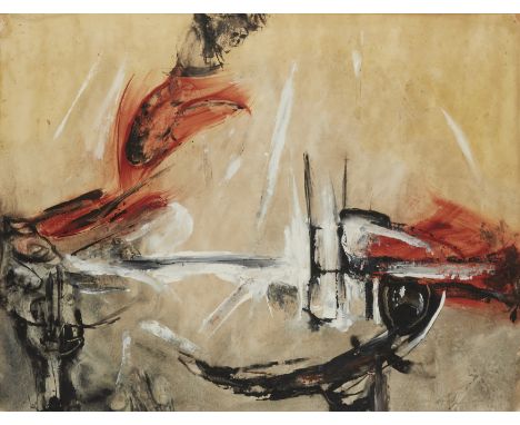 Aubrey Williams,&nbsp;Guyanese/British 1926-1990 -&nbsp;Guiana, 1963;&nbsp;oil on paper, signed, dated and titled lower right