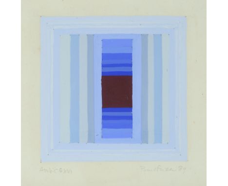 Paul Feiler,  British 1918-2013 -   Ambit GXVI, 1989;   gouache on paper, signed and dated lower right 'Paul Feiler 89' and t