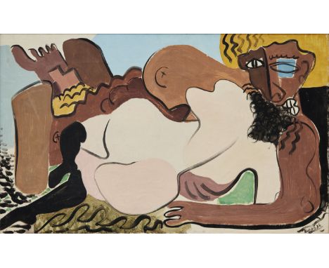 Blair Hughes-Stanton,  British 1902-1981 -   Myth V, 1936;   tempera on canvas, signed lower right 'Blair H S 1936' and title