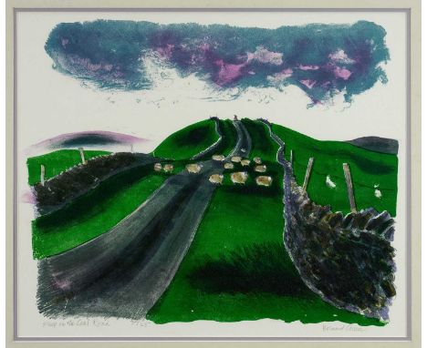 *Bernard Cheese (1925-2013) signed limited edition lithograph - Sheep on the Coal Road, 3/25, 43cm x 52cm, in glazed frameA c