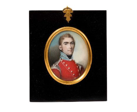 Nicholas Freese (active 1794-1814) portrait miniature on ivory - Portrait of an Officer named verso as Joseph Potts, who was 